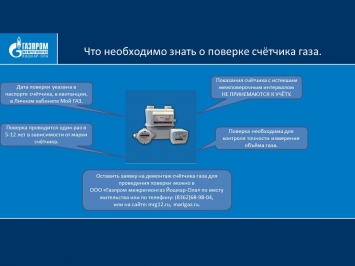 Владельцев газовых счетчиков известили о поверке приборов  учёта газа